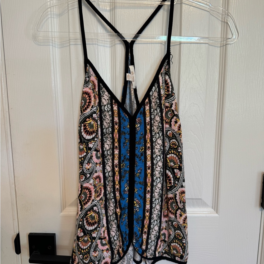 Ella Moss Women's Multicolor Paisley Strappy Top